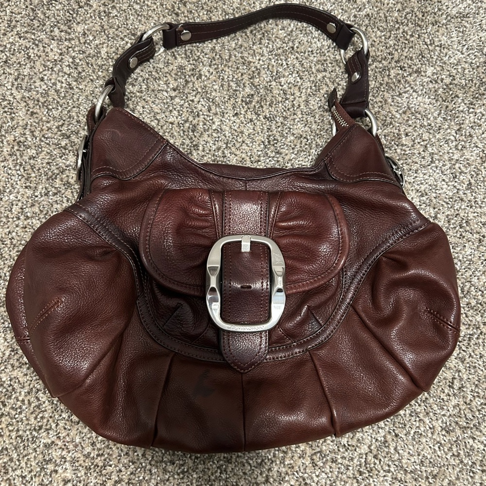 Elegant Brown Leather Shoulder Bag